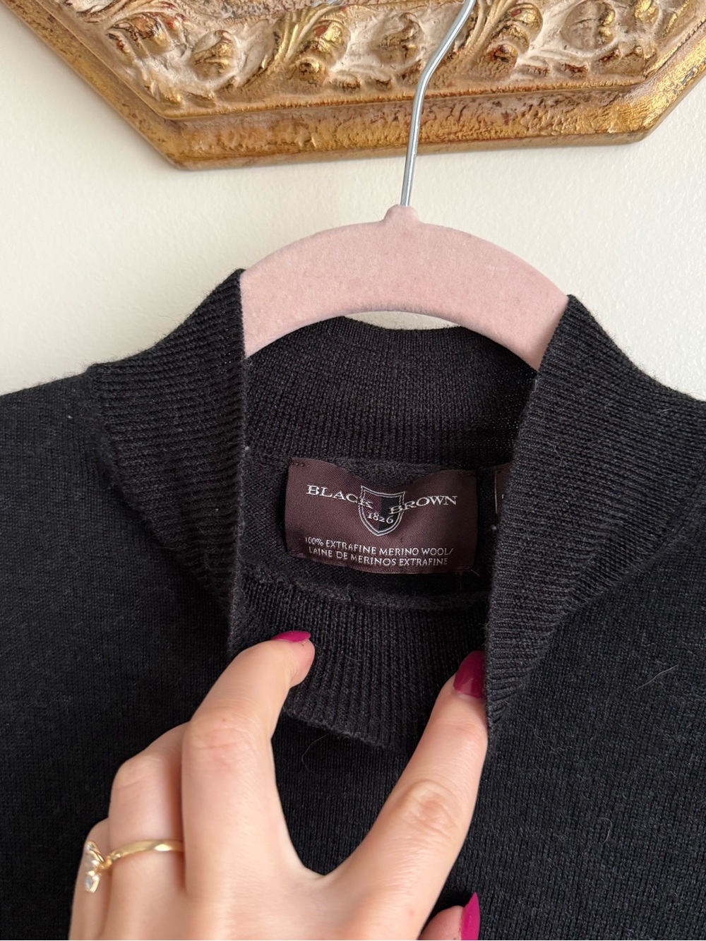 Merino extra fine crewneck black